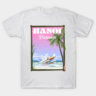 Hanoi Vietnam seaplane travel poster T-Shirt